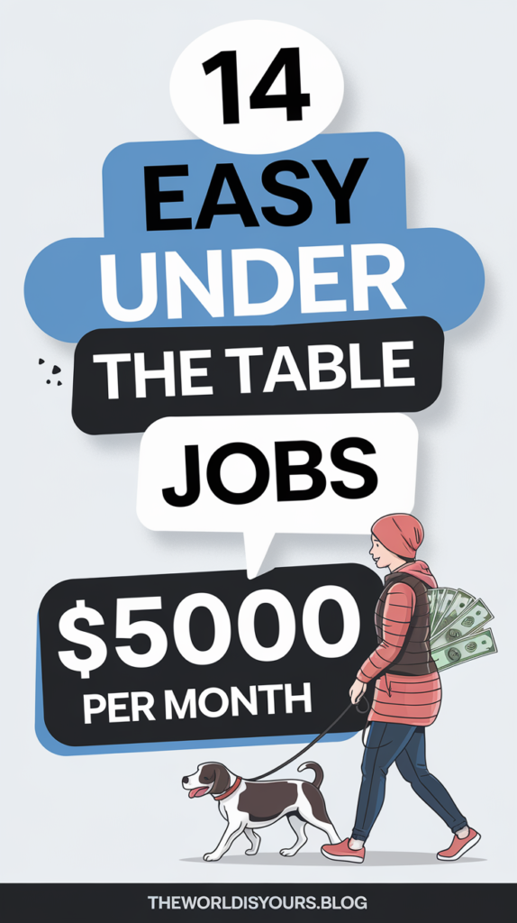 14 Easy Under The Table Jobs that You Can Start Today!