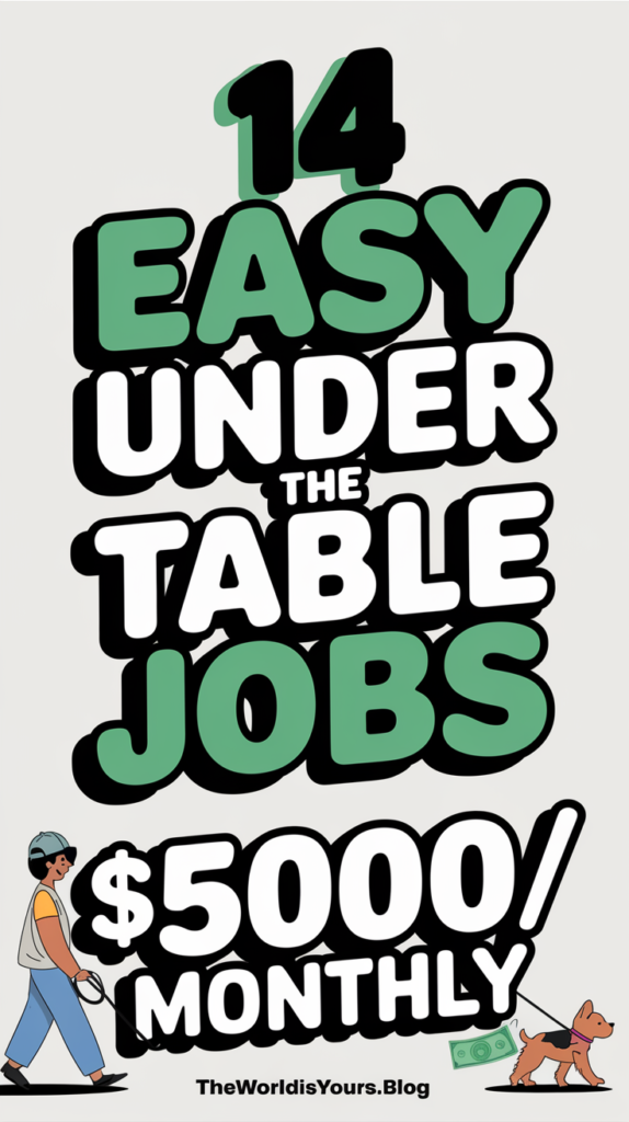 14 Easy Under The Table Jobs that You Can Start Today!